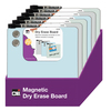 Charles Leonard Magnetic Dry Erase Board w/Marker + Magnets, 11.5 x 11.5in, PK6 35320-ST